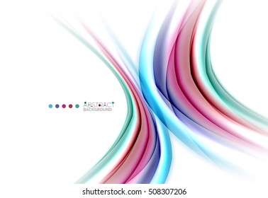 Abstract wave on white, background template