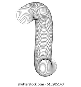Abstract wave on white background.