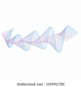 Abstract wave on white isolated background