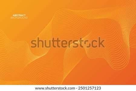 Abstract wave orange background. Dynamic glowing lines pattern. Modern flowing wavy lines. Futuristic concept. Suit for banner, poster, cover, brochure, flyer, website