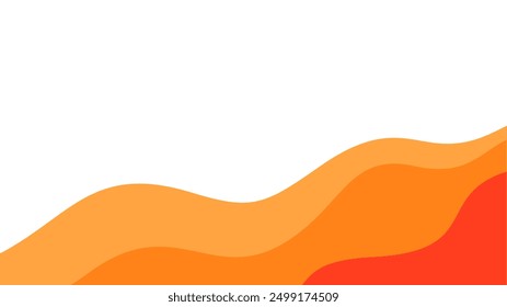 Abstract wave orange Background. vector orange background. abstract orange color wallpaper for desktop. Abstract curvy orange background.	