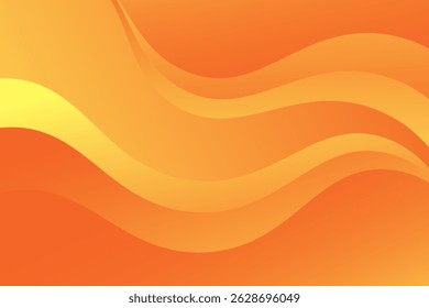 Fundo da cor laranja da onda abstrata. Composição de formas dinâmicas.Vetor Eps10