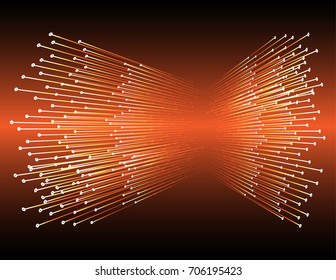 abstract wave orange cyber high tech circuit board vector