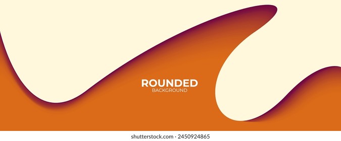 fondo abstracto del papercut de la onda con el color naranja. Ilustración vectorial