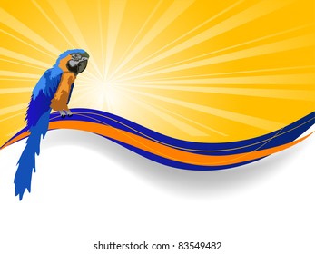 Abstract wave and the parrot