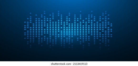 abstrakte Wellenpartikellinie. Hintergrunddatentechnologie, Vektorgrafik