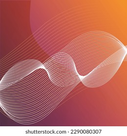 Abstract Wave Particle Vector Illustration - Wave Lines For Backgrounds, Abstract Wallpaper Concepts