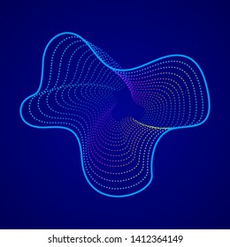 Abstract wave and Particles background