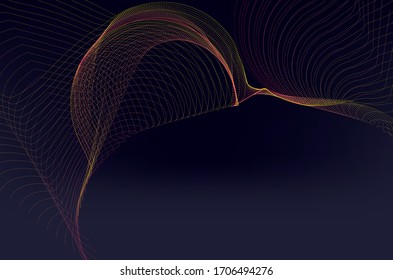 Abstract wave of particles background and wallpaper, vector eps