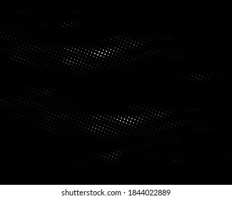Abstract wave of particles. Big data code representation. Vertical gradient halftone dots background for your designe.