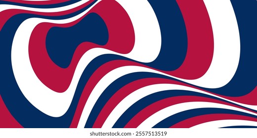 abstract wave pattern background, artistic design white, red, blue colors. design for poster, greeting card, flyer, social media, banner.