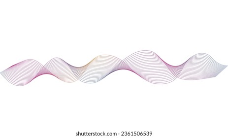 abstract a wave pattern with colorful lines on white background vector design 