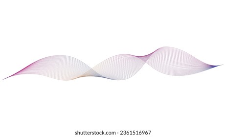 abstract a wave pattern with colorful lines on white background vector design 