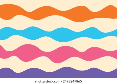 Abstract wave pattern. Colourful background. Vector illustration