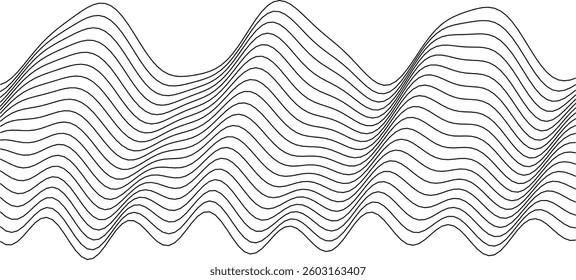 Abstract wave pattern design for contemporary wall art or digital backgrounds.