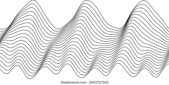 Abstract wave pattern design featuring flowing lines for creative projects and backgrounds.