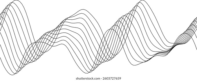 Abstract wave pattern design featuring flowing curves and dynamic line art for modern backgrounds and artistic projects.