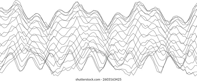 Abstract wave pattern design for modern decor and art projects.
