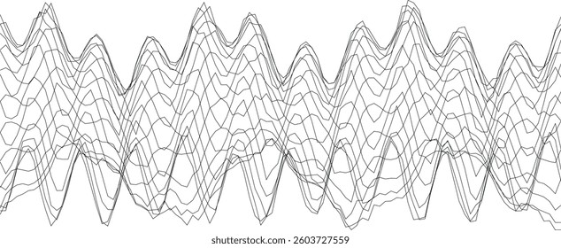 Abstract wave pattern design for modern art and digital backgrounds.