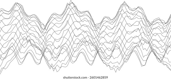Abstract wave pattern with dynamic lines and shapes for modern design projects.