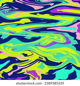 Abstract wave pattern full color painting. Illustrations vector