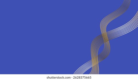 Abstract onda padrão linha arte fundo isolado em um fundo azul, elemento de fundo dos dias modernos para papel de parede do computador, marketing, anúncio, logotipo do escritório, trabalho de apresentação, arte vetorial