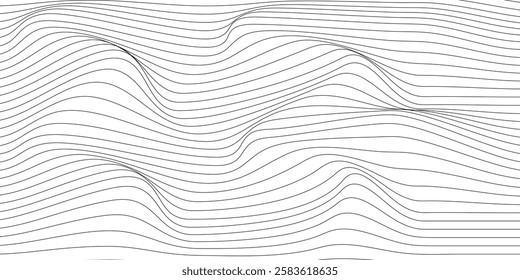 Abstract wave pattern lines background design