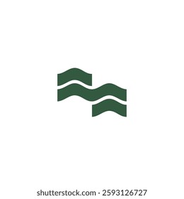 Abstract Wave Pattern Logo Minimalist Flowing Water Symbol