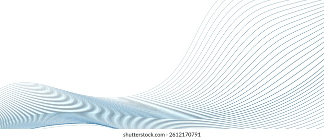Abstract wave pattern with multiple curved lines
