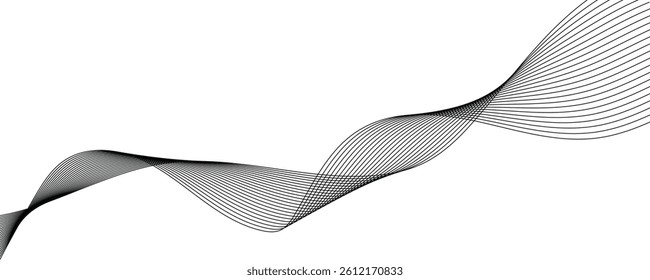 Abstract wave pattern with multiple curved lines