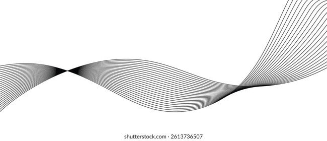 Abstract wave pattern with multiple curved lines