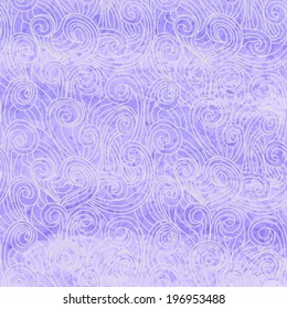 Abstract wave  pattern  on watercolor background