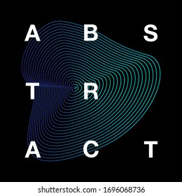 abstract wave pattern poster vector