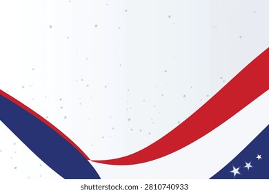 Abstract wave pattern with red, blue, and white celestial starfield