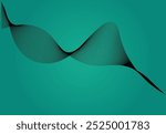  Abstract Wave Pattern Resembling DNA Double Helix on Teal Background