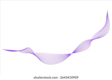 Abstract wave pattern in shades of purple on a white background. Vector Art Illustration Design. EPS 10.
