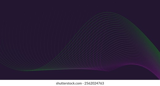 Abstract wave pattern showcases vibrant colors on a dark background