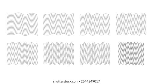 Abstract Wave Pattern Textures Set: Design Elements for Backgrounds