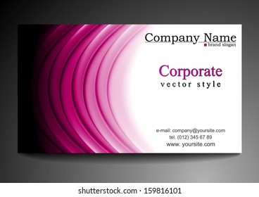 Abstract wave pattern vector card design
