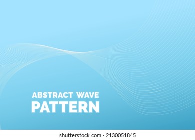 Abstract Wave Pattern. Wavy Thin Line Background, Blue Border, Soundwave Lines Texture, Stripe Motion Wallpaper