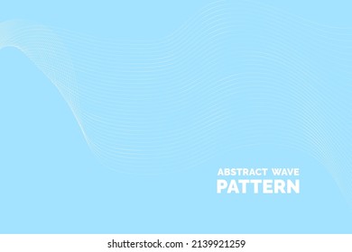 Abstract Wave Pattern. Wavy Thin Line Background, Blue Border, Soundwave Lines Texture, Stripe Motion Wallpaper