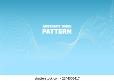 Abstract Wave Pattern. Wavy Thin Line Background, Blue Border, Soundwave Lines Texture, Stripe Motion Wallpaper