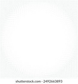 Onda Abstractas de puntos en perspectiva se superponen sobre fondo blanco, Ilustración vectorial