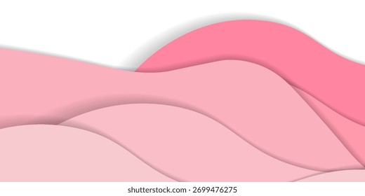 Fondo rosa de la onda abstracta. Diseño moderno de moda en Ilustración vectorial
