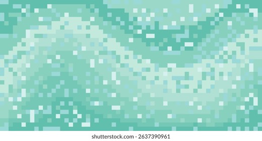 Abstract wave pixel art background. Ocean waves with pixel art.