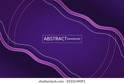 Onda abstracta púrpura y círculo, ilustración vectorial