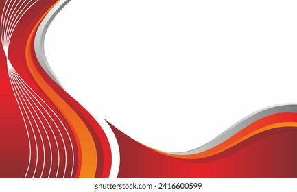 Diseño de fondo rojo de onda abstracta