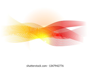 Abstract wave red and yellow