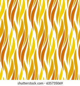 Abstract wave red and yellow seamless pattern.  Concept modern floral petal repeatable motif for surface design, wrapping paper, fabric. 