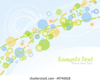 Abstract wave and ring background